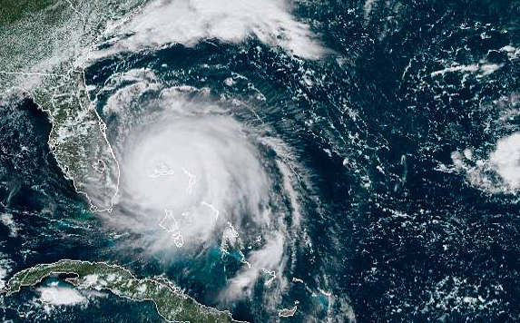Satellite image of Hurricane Dorian hovering over the Bahamas on September 2, courtesy of the National Oceanic and Atmospheric Administration via AP Satellite image of Hurricane Dorian courtesy of NOAA via AP