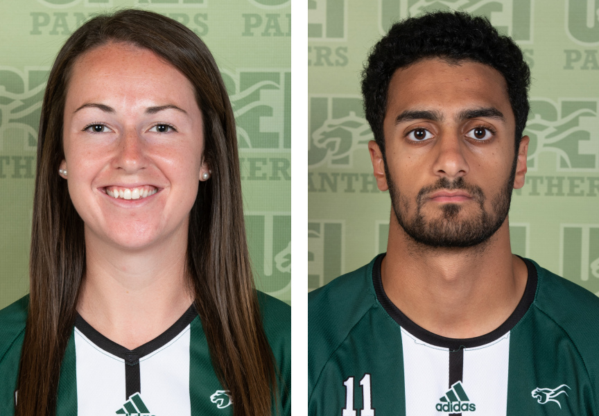 Danielle Younker and Mohammad Jaber, Medium close-up photos of a female and a male athlete