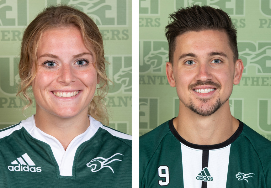 Tara Campbell and Sam Smiley a female and male soccer player