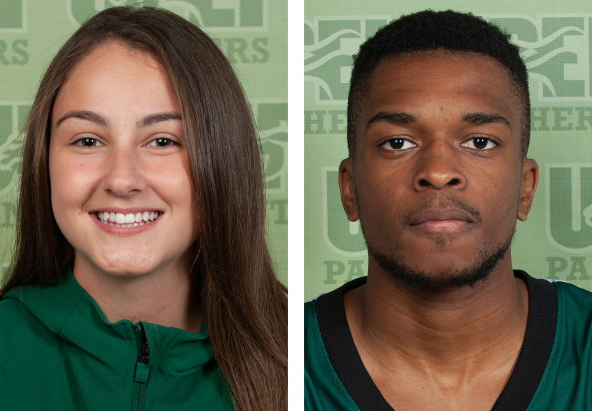 : Jenna Pellerin and Jamesley Jerome A female athlete and a male athlete