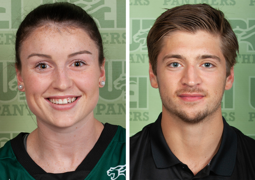 Jenna Mae Ellsworth and Filip Rydstrom A female athlete and a male athlete