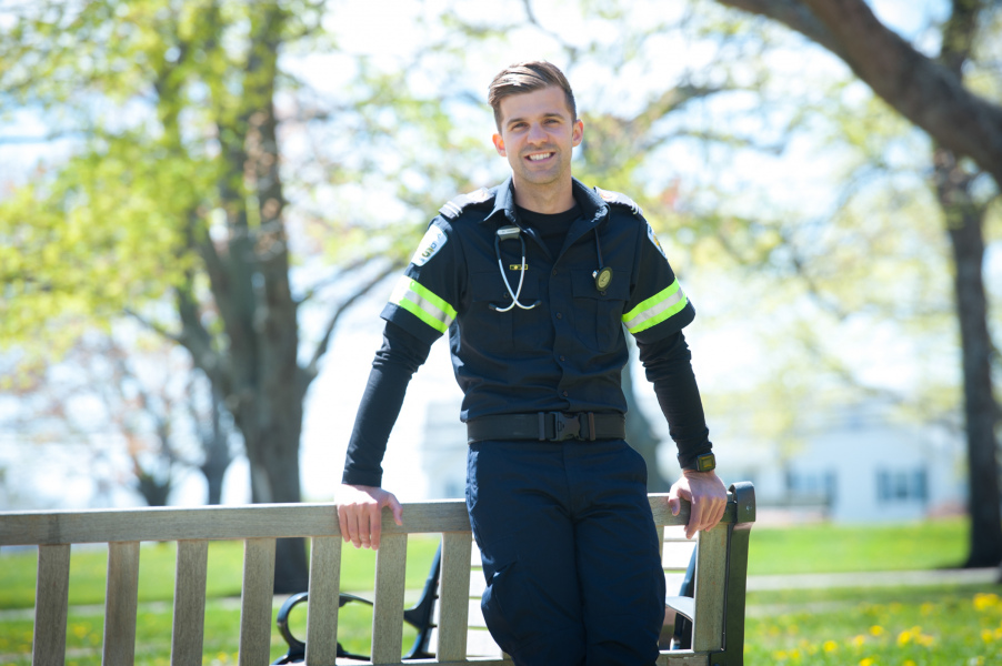 Mike Hannah A male in a paramedic uniform
