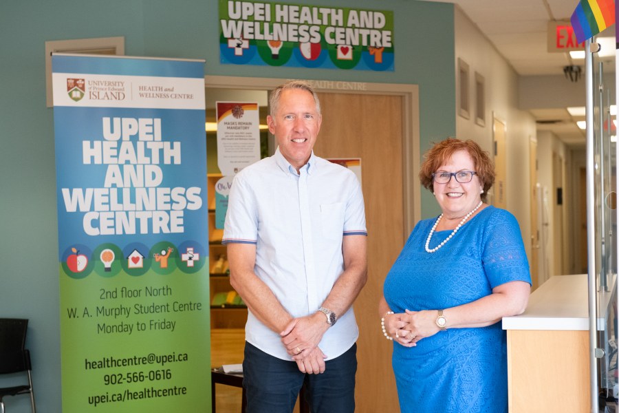 Dr. David Reid and Marilyn Barrett, director of the UPEI Health and Wellness Centre Dr. David Reid and Marilyn Barrett, director of the UPEI Health and Wellness Centre
