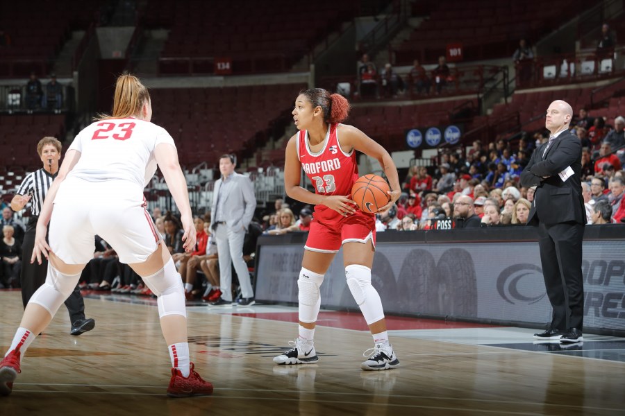 Aiden Rainford (in red) in action on the court Aiden Rainford in action
