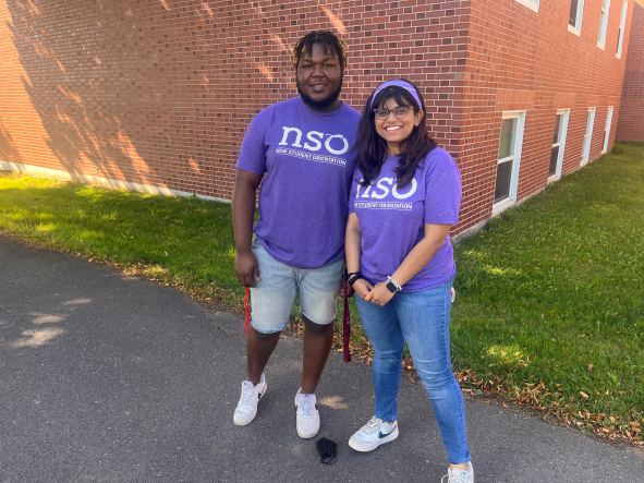 NSO coordinators Nathan Lacroix and Inara Bhalesha NSO coordinators