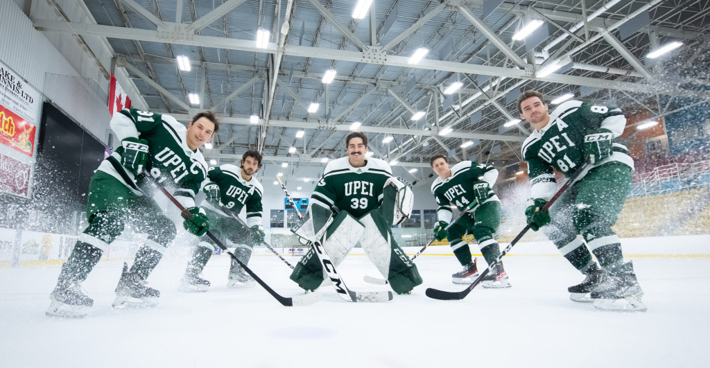 UPEI Men's Hockey Panthers: Troy Lajeunesse, Kyle Maksimovich, Jonah Capriotti, Matt Brassard and TJ Shea UPEI Men's Hockey Panthers: Troy Lajeunesse, Kyle Maksimovich, Jonah Capriotti, Matt Brassard and TJ Shea