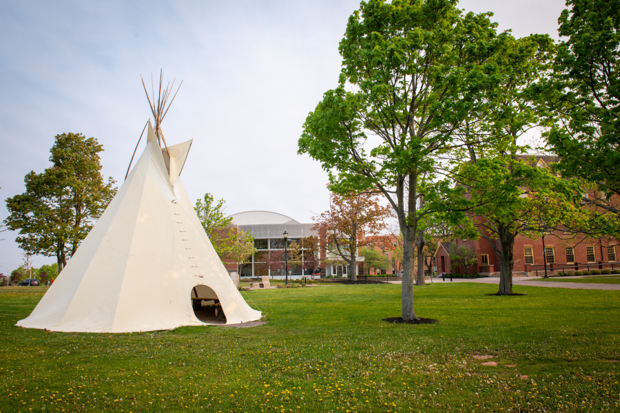 The UPEI campus is home to a tipi, an Indigenous structure that was erected between the Kelley Memorial Building and the W.A. Murphy Student Centre in the Spring of 2022. The UPEI campus is home to a tipi, an Indigenous structure that was erected between the Kelley Memorial Building and the W.A. Murphy Student Centre in the Spring of 2022.