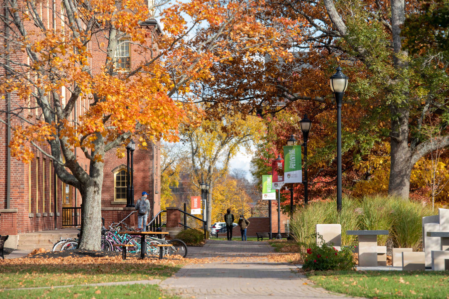 fall campus photo with